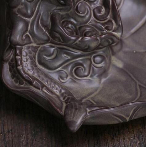 Dragon ceramic incense burner smoke