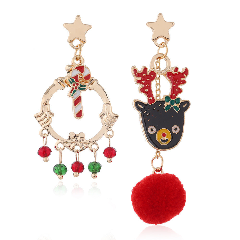 European And American Christmas New Products Earrings Creative Christmas Snowflake