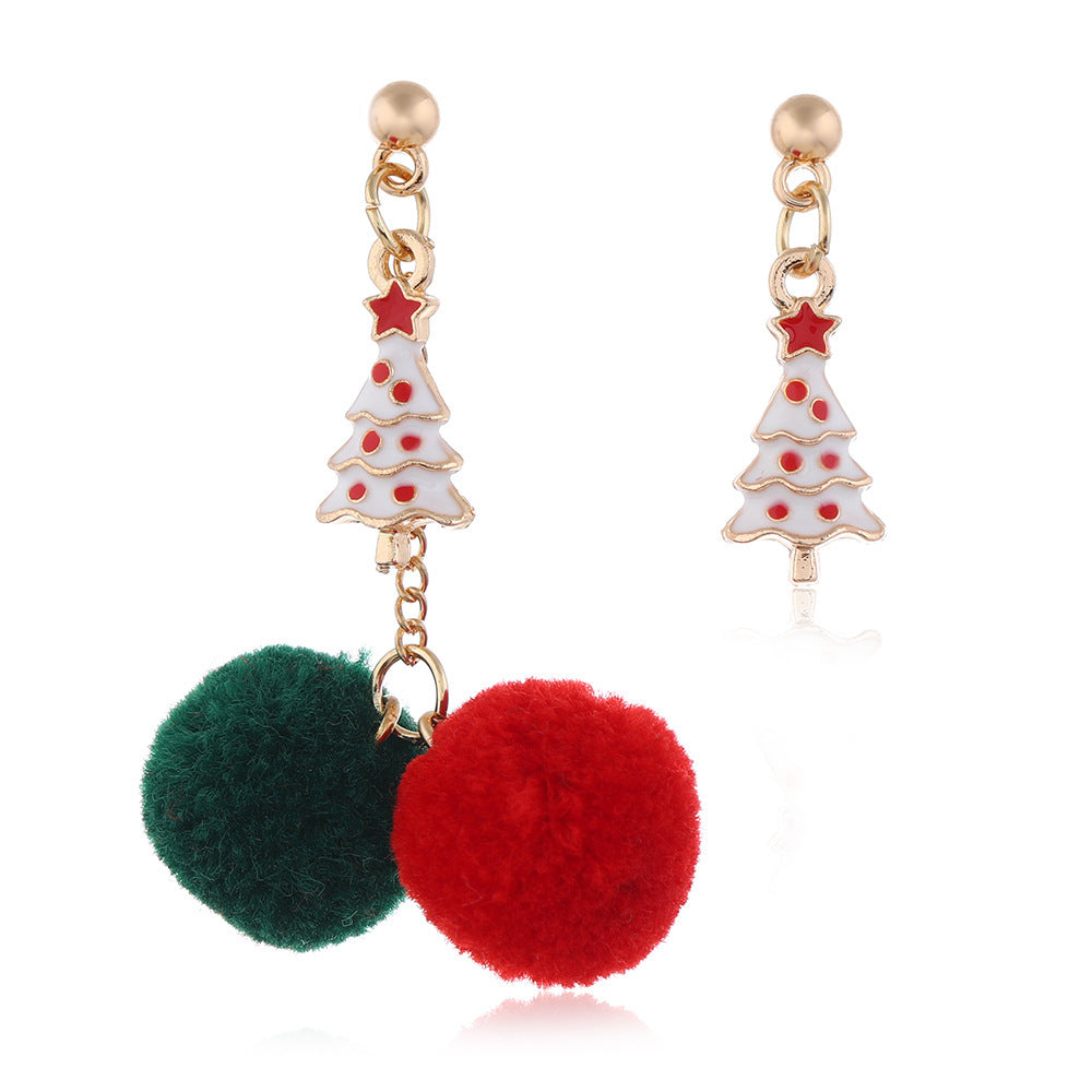 European And American Christmas New Products Earrings Creative Christmas Snowflake